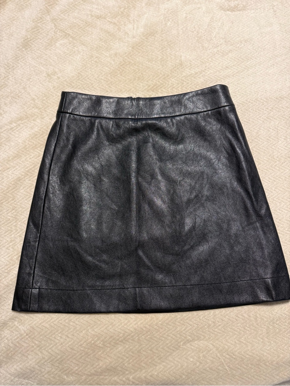 J. Crew Black Faux Leather Skirt